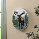 High Country Wilderness Wood Door Decor, Moose, 18"