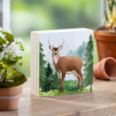 High Country Wilderness Wood Sign Plock, Deer, 6"x6"