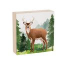 High Country Wilderness Wood Sign Plock, Deer, 6"x6"