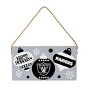 Las Vegas Raiders Holiday Wood Wall Sign, 6x11