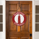 Canada Strong Maritime Wood Door Decor, Lighthouse, 18"