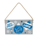 Detroit Lions Holiday Wood Wall Sign, 6x11