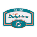 Miami Dolphins USA Embossed Steel Wall Sign, 11" x 17"