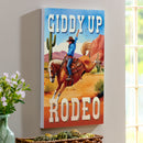 Southwest Rodeo Indoor Wall Decor, Wood, Cowboy Giddy Up, 24"x16"