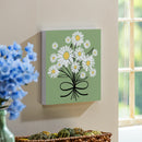 Daisy Scape Indoor Wall Decor, Wood, Bouquet, 12"x12"