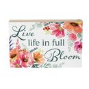 Pastels of Nature Wood Sign Plock,"Live Life In Full Bloom", 12"x8"
