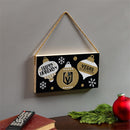 Vegas Golden Knights Holiday Wood Wall Sign, 6x11