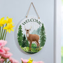 High Country Wilderness Wood Door Decor, Deer, 18"