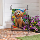 Painted Doodle Suede Garden Flag