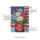 Patriotic Hydrangeas Suede House Flag