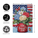 Patriotic Hydrangeas Suede House Flag