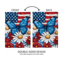 Patriotic Butterfly Suede Garden Flag