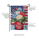 Patriotic Hydrangeas Suede Garden Flag