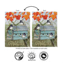 Rustic Birdhouse Suede Flag Garden