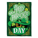 Happy St. Patrick's Day Suede Garden Flag