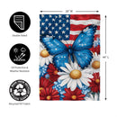 Patriotic Butterfly Suede House Flag