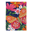 Bloom & Burst Butterfly Suede House Flag Front & Back