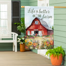 Petal & Plow Barn Suede House Flag
