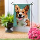 Camera Day Dogs, Corgi Suede GardenFlag