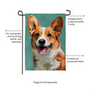 Camera Day Dogs, Corgi Suede GardenFlag