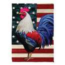 All American Rooster Suede House Flag