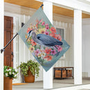 Tropical Heron Suede House Flag