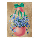 Floral Easter Egg Suede House Flag