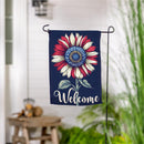 Patriotic Vibrant Sunflower Suede Garden Flag