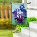 Vibrant Iris Suede Garden Flag