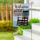 Porch Time Suede Garden Flag