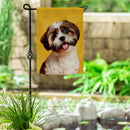 Camera Day Dogs, Shih Tzu Suede Garden Flag