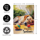 Dog Days Of Summer Suede Garden Flag