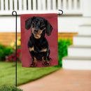 Camera Day Dogs, Dachshund Suede Garden Flag