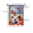 Winter Farmhouse Friends Suede Flag Garden