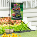 Garden Fountain Suede Garden Flag