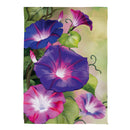 Vivid Morning Glories Suede House Flag