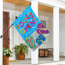 Pool's Open Flip Flops Suede House Flag