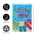 Pool's Open Flip Flops Suede House Flag