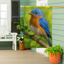 Eastern Blue Bird Suede House Flag