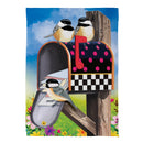 Delivery Chickadees Suede House Flag