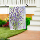 Lavender Bouquet Suede Garden Flag