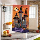 Haunted House Nighttime Suede Flag House