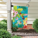 Paradise Birds Suede Garden Flag