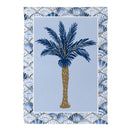 Blue Coastal Palm Trees Double Sided Suede House Flag