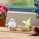 What She Shed Table Decor Ceramic Floral Bird, Asst of 2