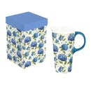 VivaStyle Ceramic Perfect Cup, Hydrangeas, 17oz, Gift Box