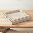 NAPA Home & Garden, BURMA RATTAN OTTOMAN TRAYS, SET OF 3,TN216WH