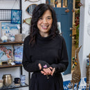 Blue Coastal Pocket Token Resin Flamingo