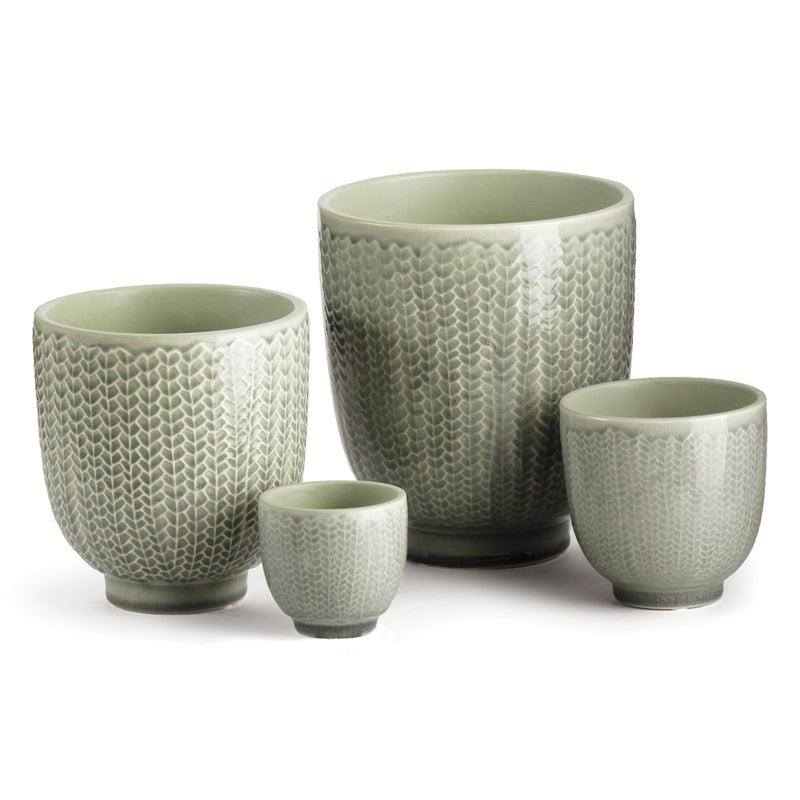 NAPA Home & Garden, PLUMA POTS, SET OF 4,TS123