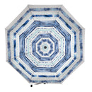 Blue Coastal Umbrella Manual Compact with Sleeve, Shibori, 38" Canopy x 22.5"H